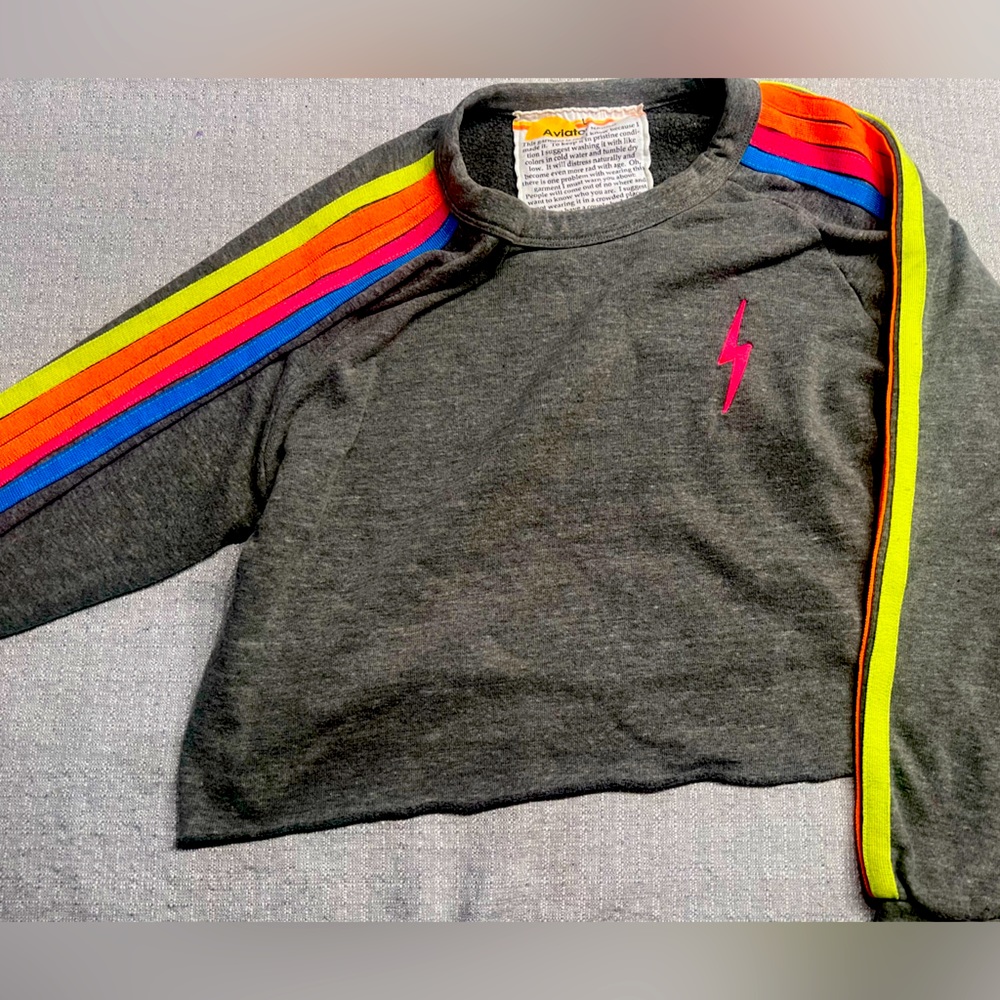 Aviator Nation sweatshirt cropped EUC
